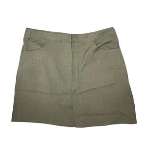 Vtg American Eagle Olive Green Utility Mini Skirt Size 14 Y2K Gorpcore Academia